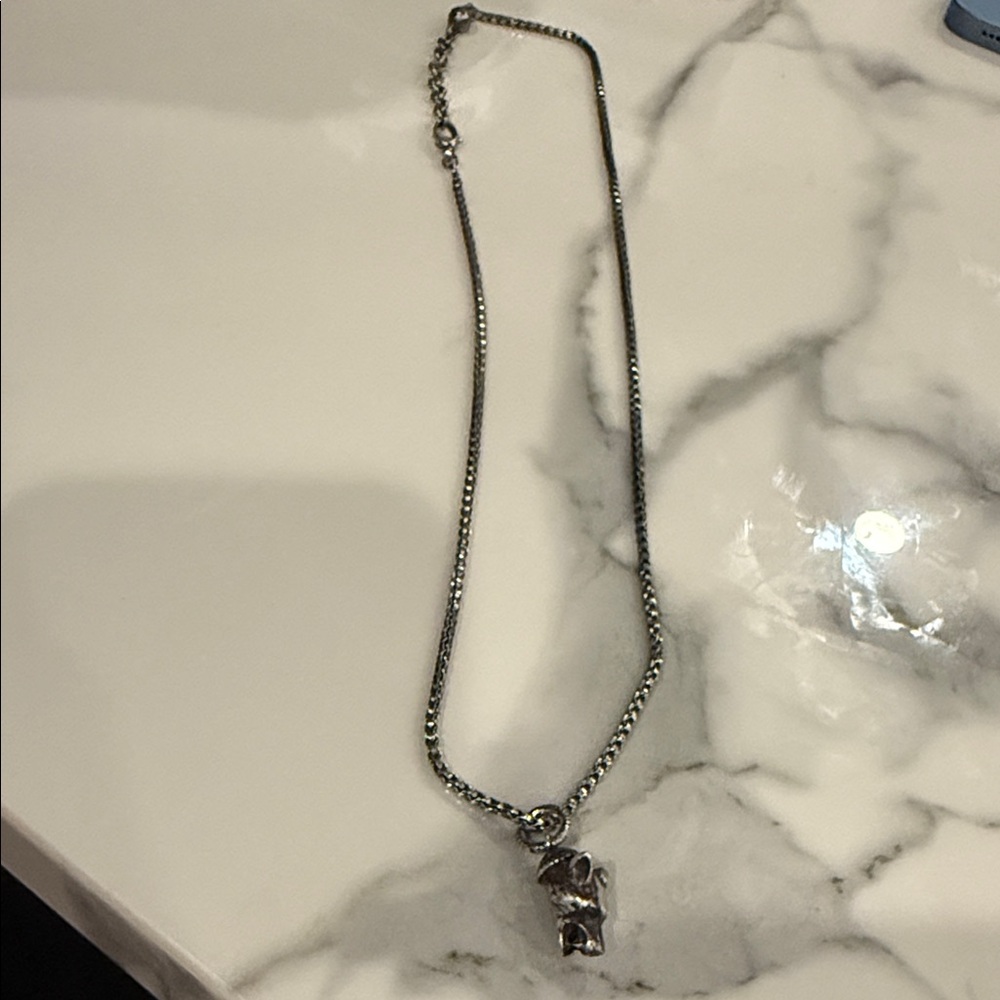 Gucci Silver Necklace with Bear Pendant
